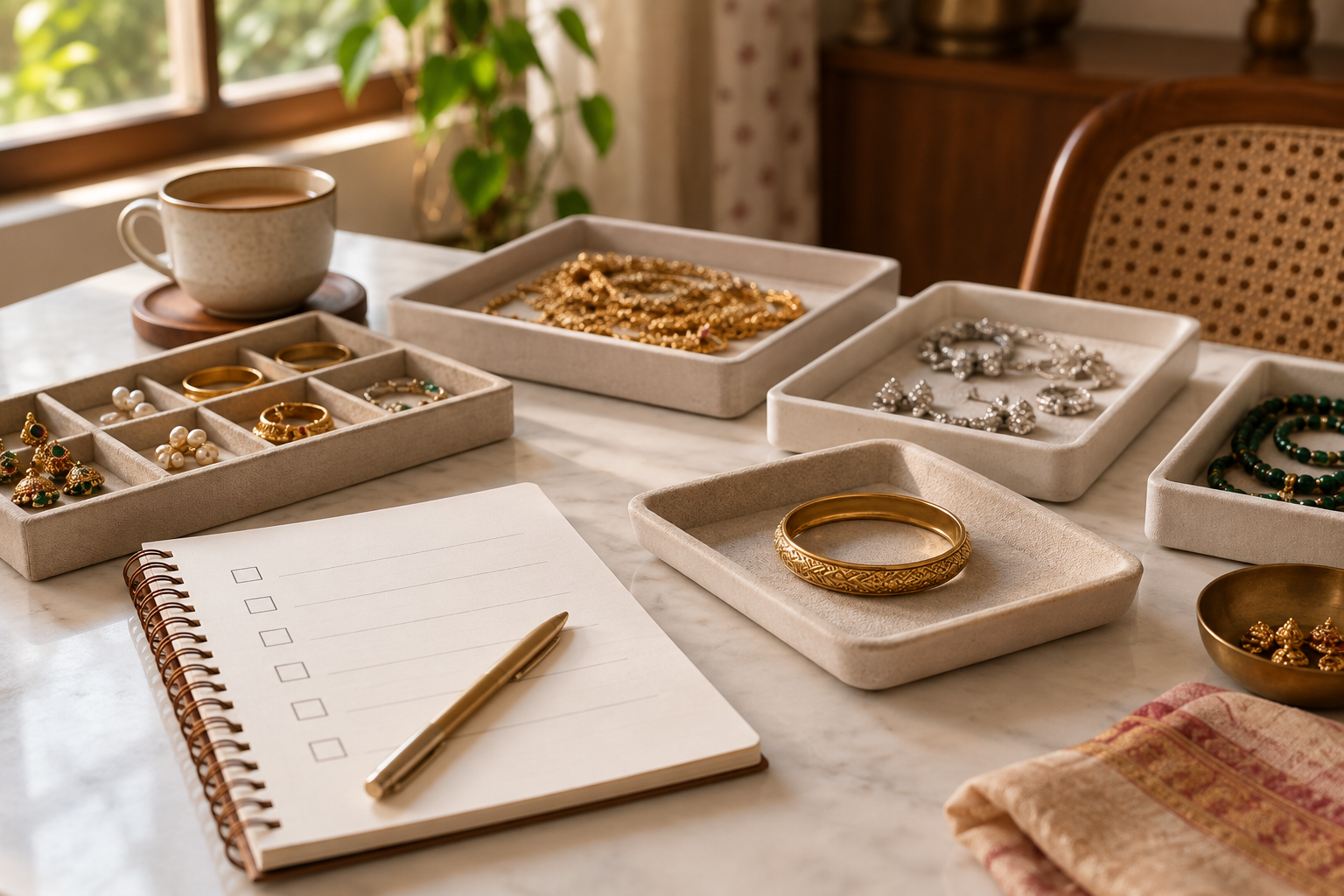 Editorial illustration for Make a Progress Sheet for a Large Jewellery Inventory.