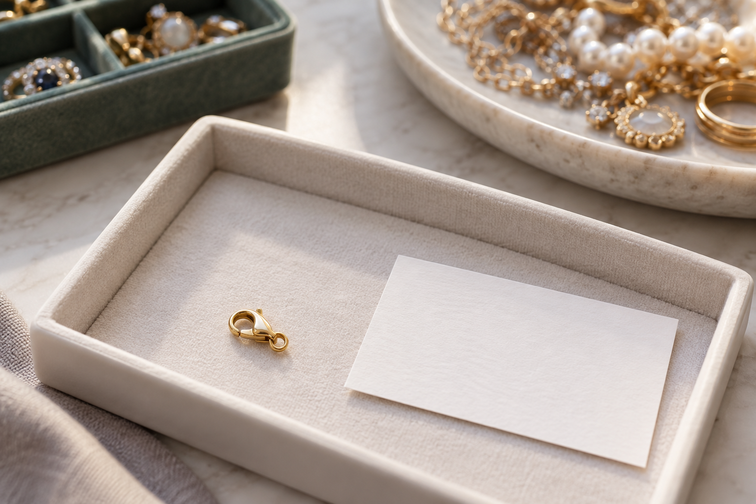 Editorial illustration for Keep Loose Jewellery Parts in a Separate Follow-up Note.