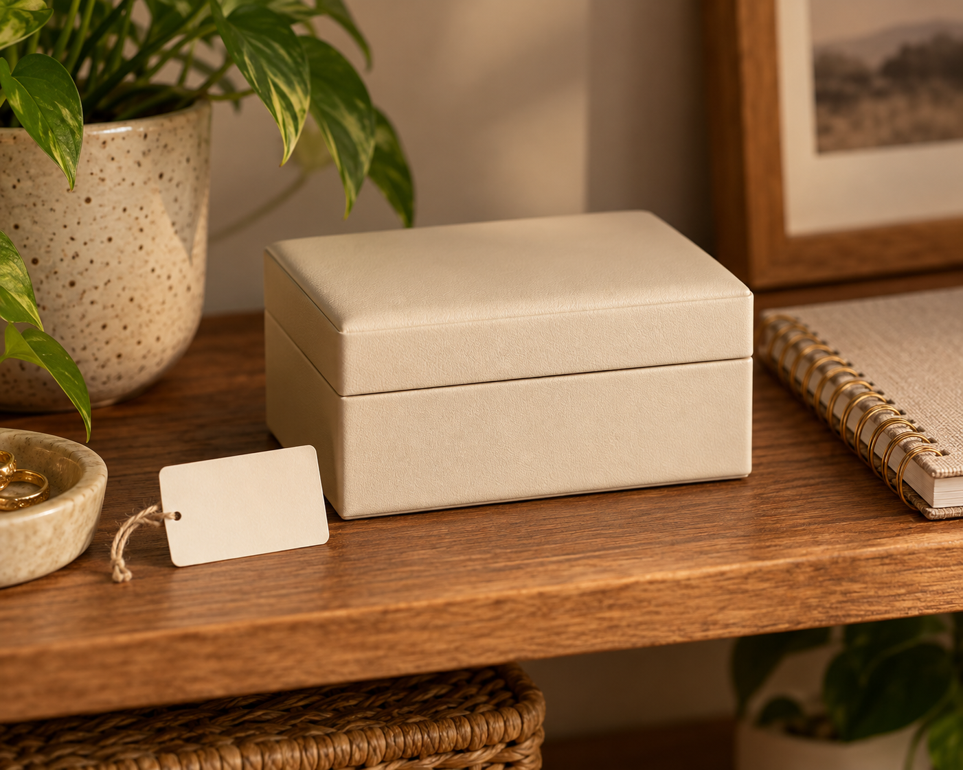 Editorial illustration for Create a Cover Sheet for a Jewellery Storage Box.